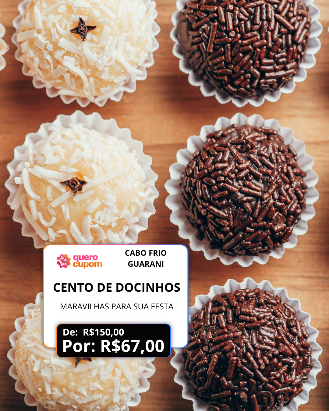 CENTO DE DOCINHOS – MARAVILHAS PARA SUA FESTA POR APENAS R$ 67! 🎉🍬