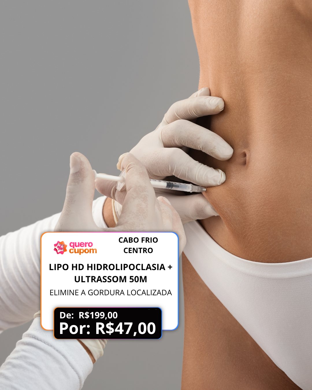 LIPO HD HIDROLIPOCLASIA + ULTRASSOM 50M – ELIMINE A GORDURA LOCALIZADA POR APENAS R$ 47! 🔥💪