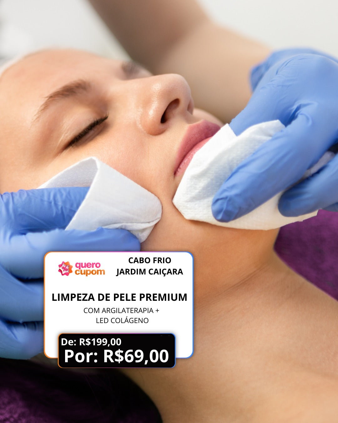 LIMPEZA DE PELE PREMIUM COM ARGILATERAPIA + LED COLÁGENO