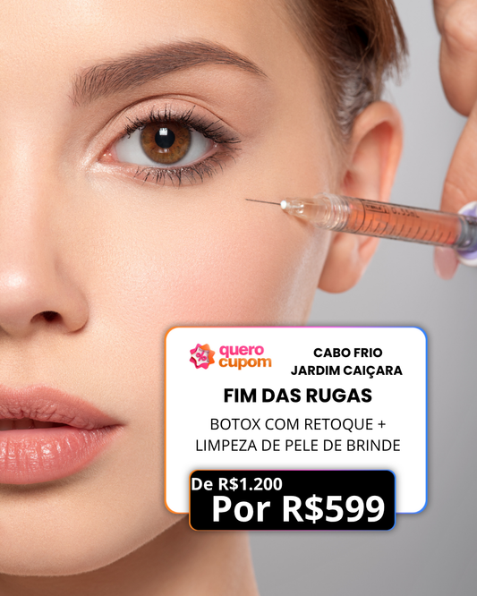 ✨ FIM DAS RUGAS: BOTOX COM RETOQUE + LIMPEZA DE PELE GRÁTIS ✨