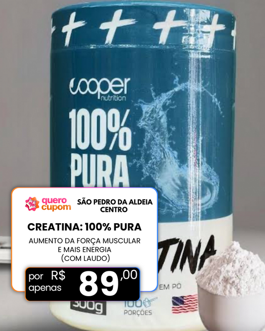 CREATINA: 100% PURA - MAIS ENERGIA E FORÇA MUSCULAR