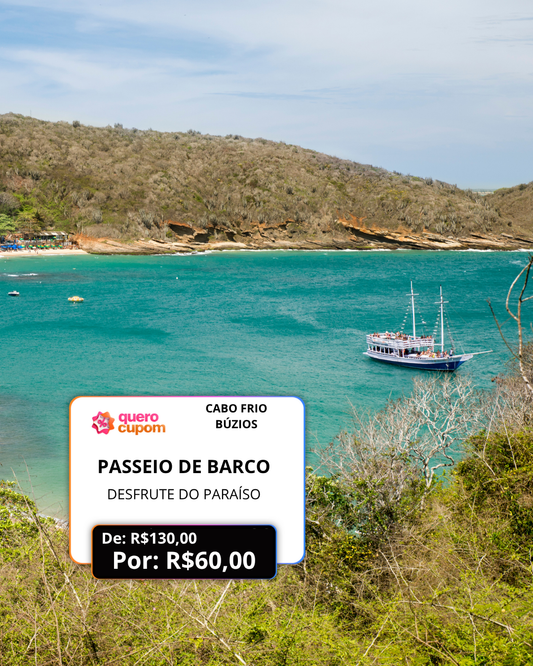 PASSEIO DE BARCO EM BÚZIOS – DESFRUTE DO PARAÍSO!
