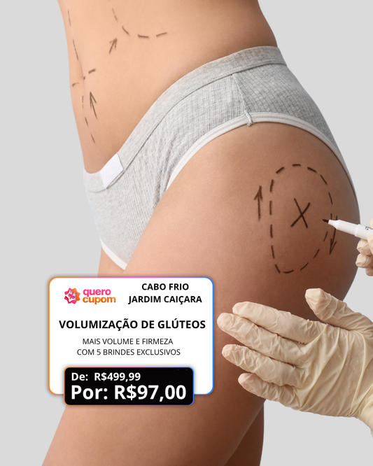 VOLUMIZAÇÃO DE GLÚTEOS – MAIS VOLUME E FIRMEZA POR APENAS R$ 97 COM BRINDE EXCLUSIVO!